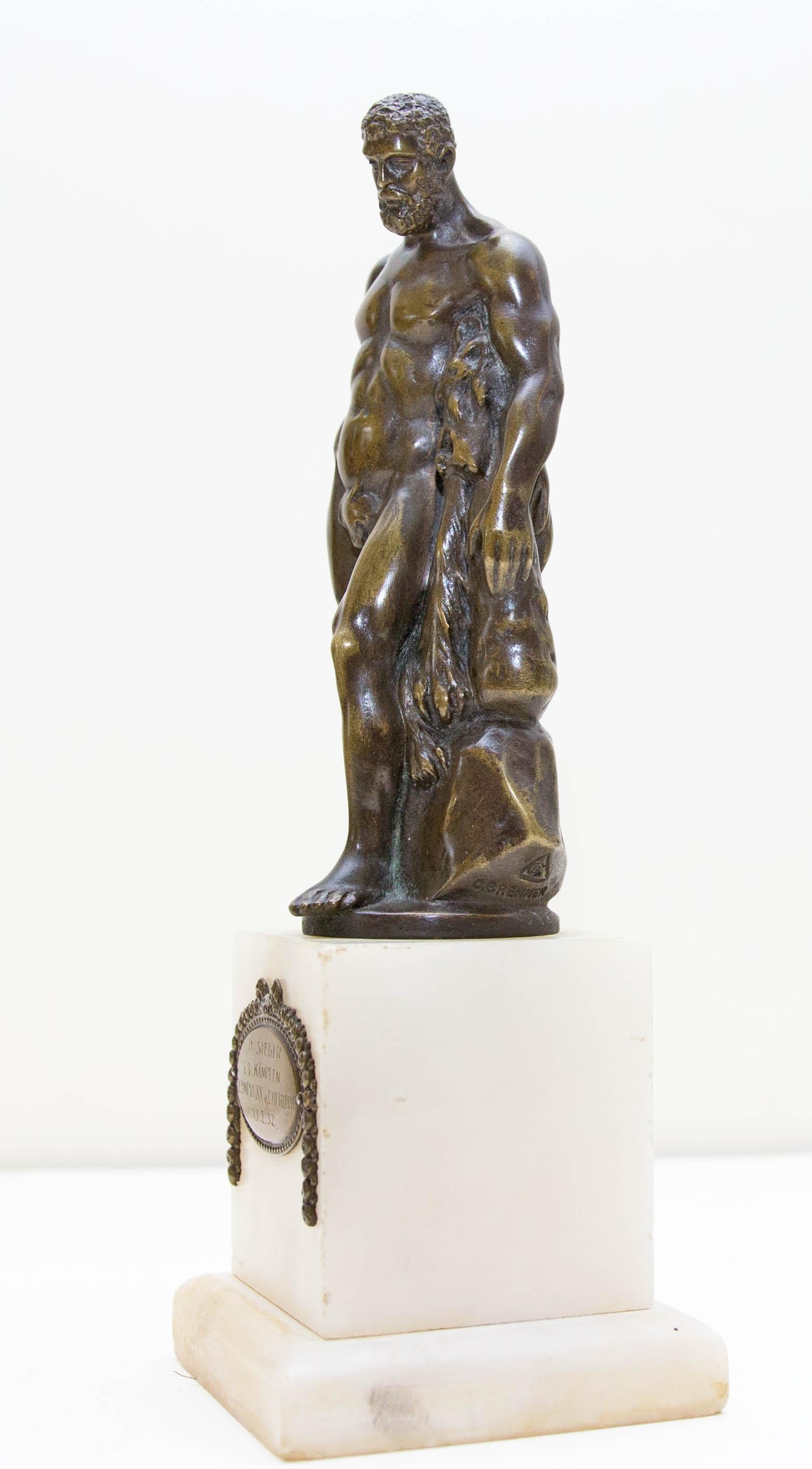 Metal Austrian Bronze Figure of Hercules