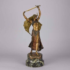 Austrian Bronze Figure 'Sword Dancer' by Franz Bergman