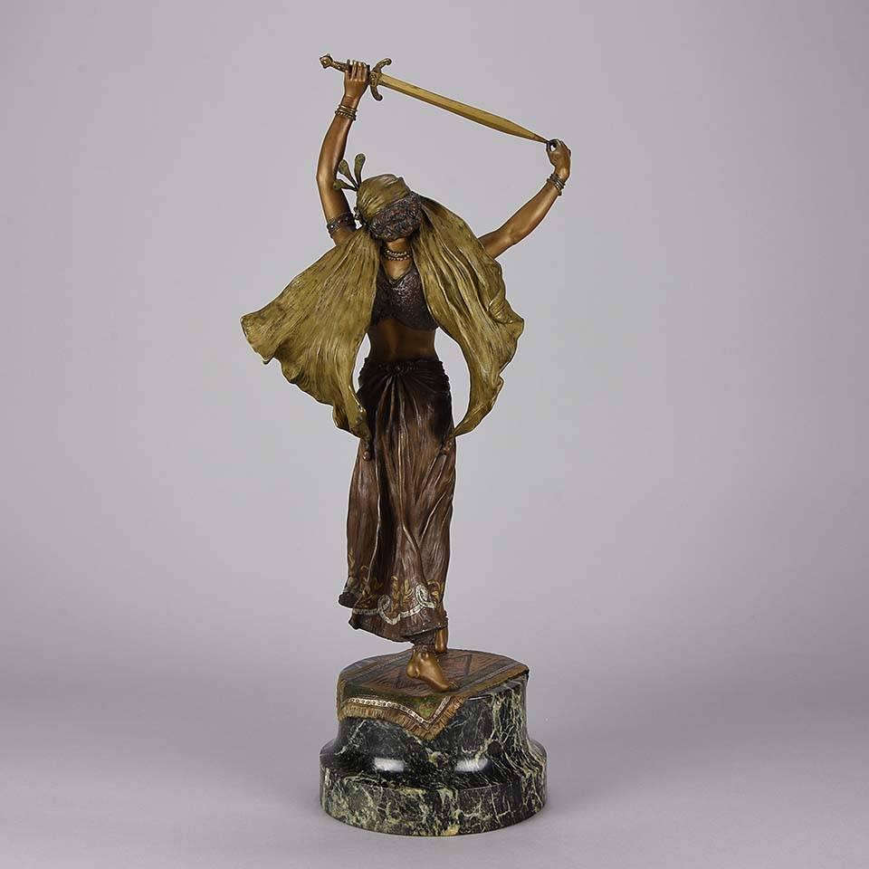 Austrian Bronze Figure 'Sword Dancer' by Franz Bergman In Excellent Condition In London, GB