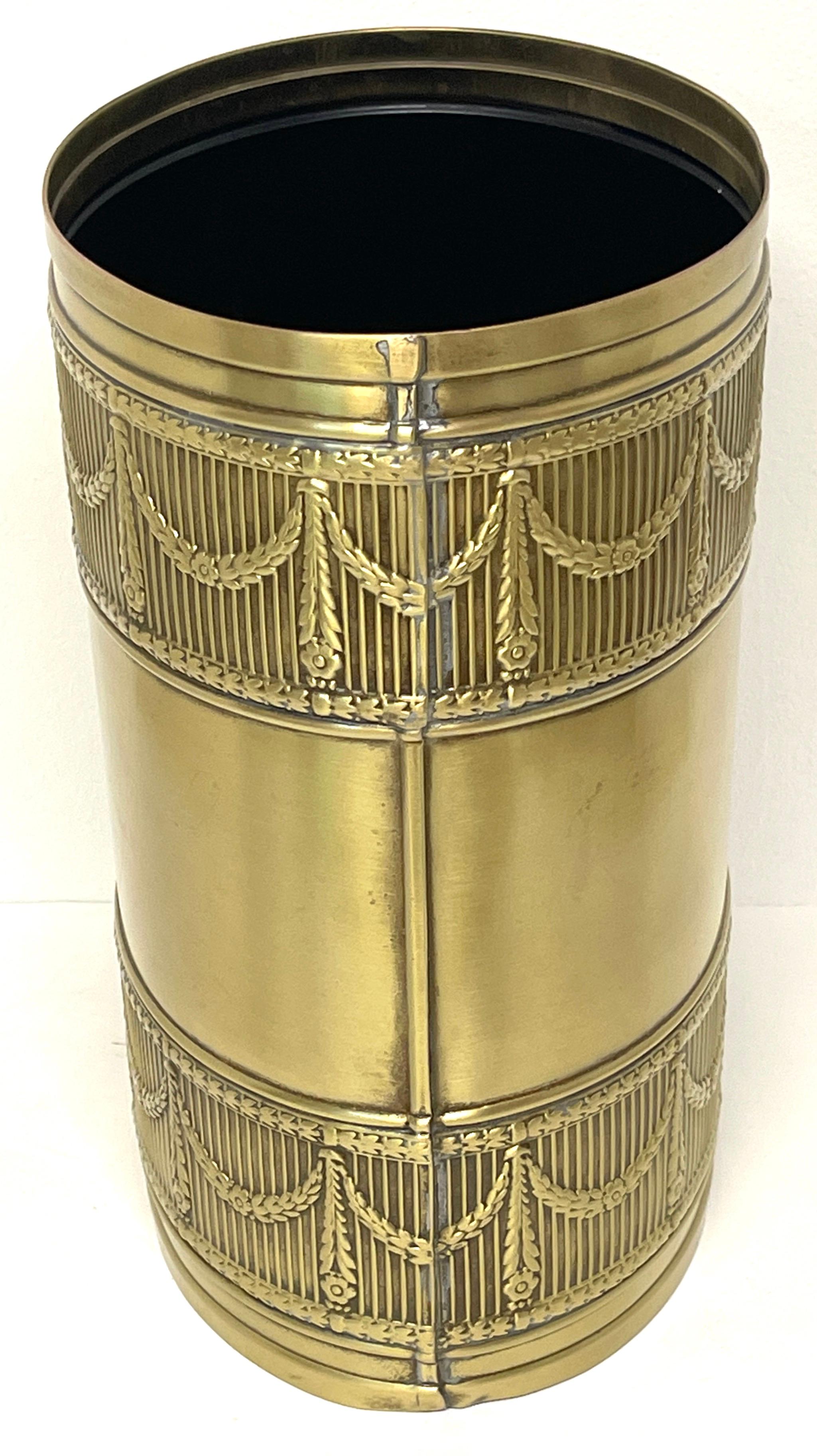 Austrian Bronze & Iron Neoclassical Trash Can / Wastepaper Basket For Sale 6