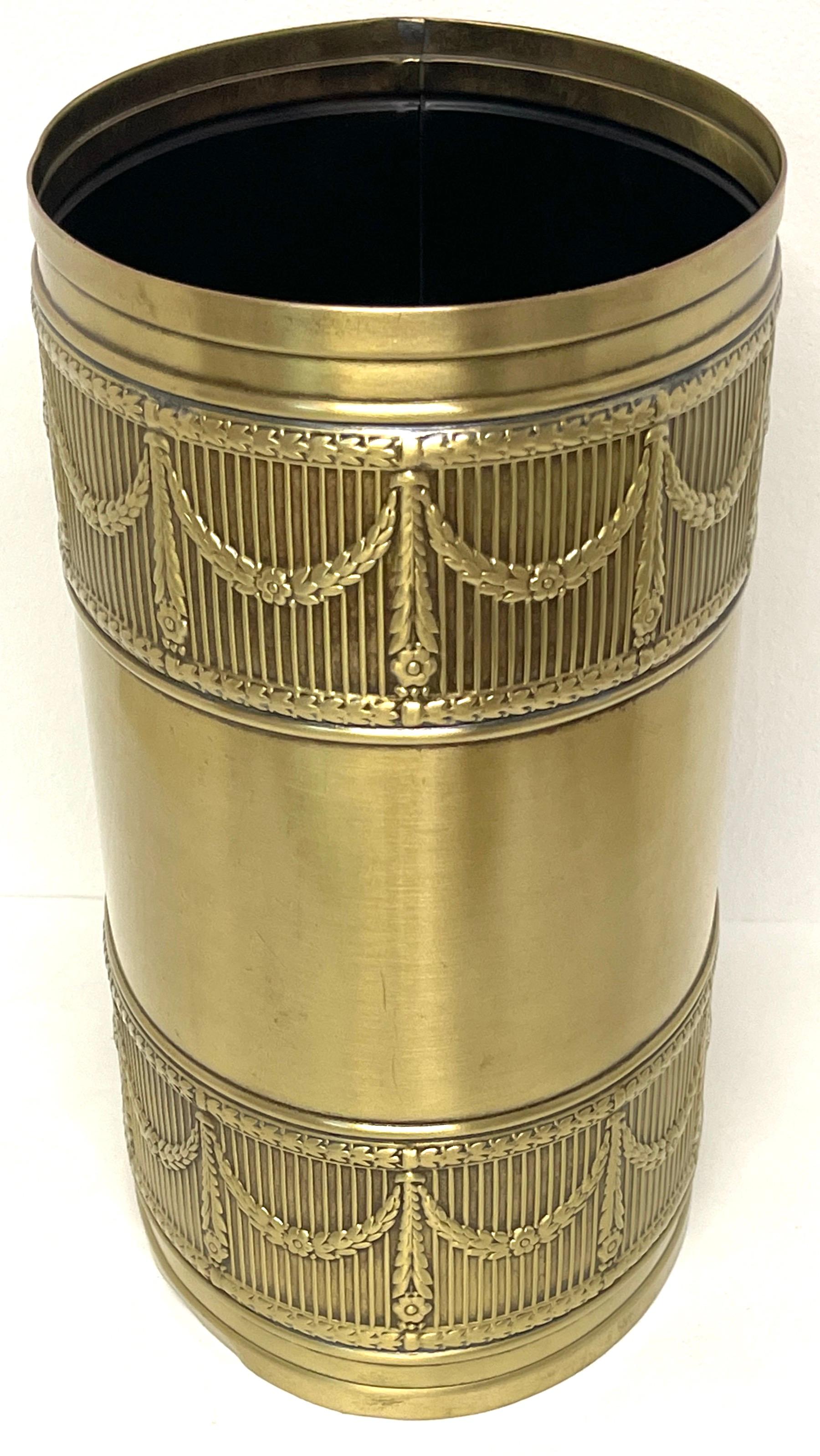 Austrian Bronze & Iron Neoclassical Trash Can / Wastepaper Basket For Sale 3