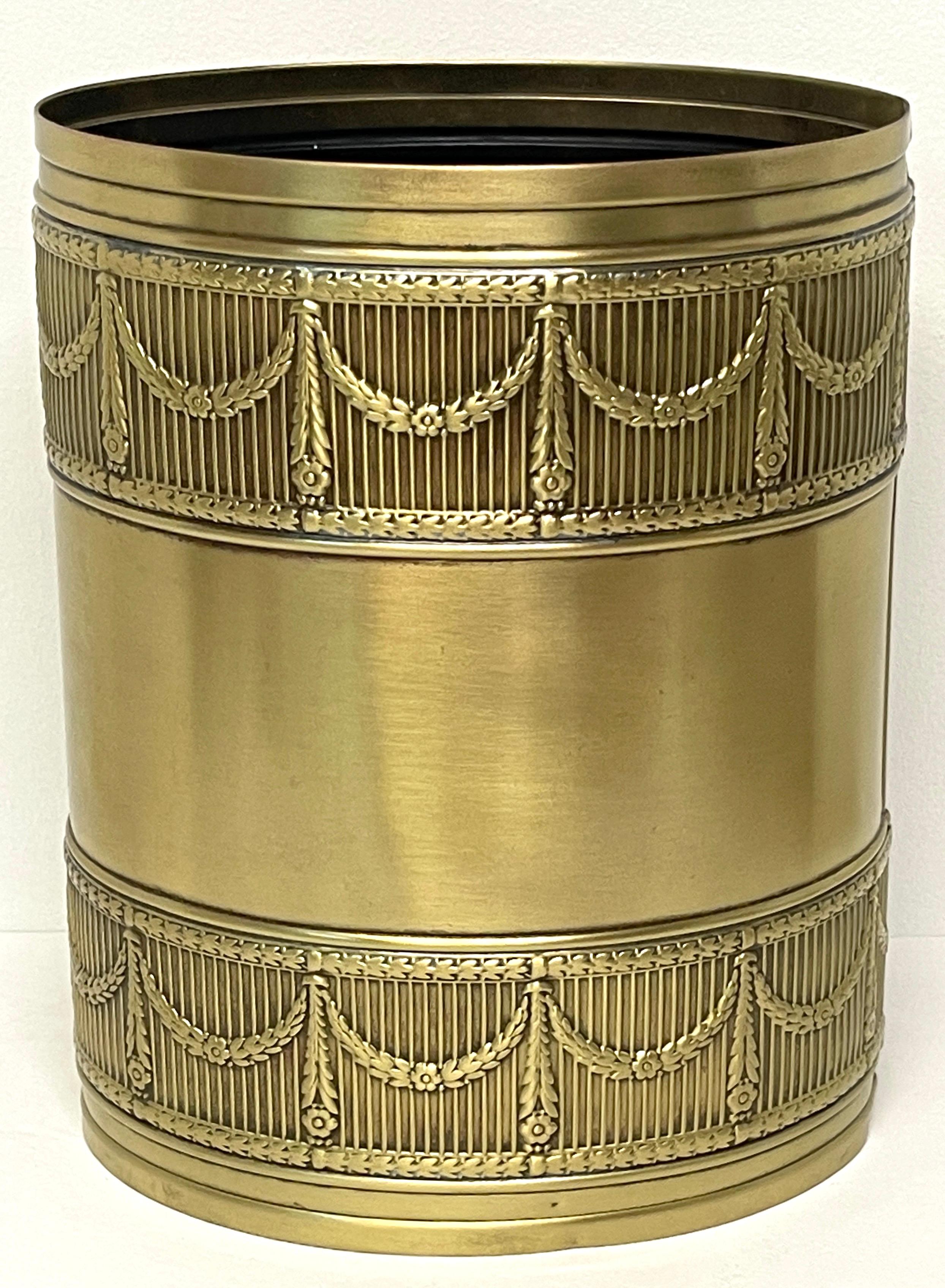 Austrian Bronze & Iron Neoclassical Trash Can / Wastepaper Basket For Sale 5
