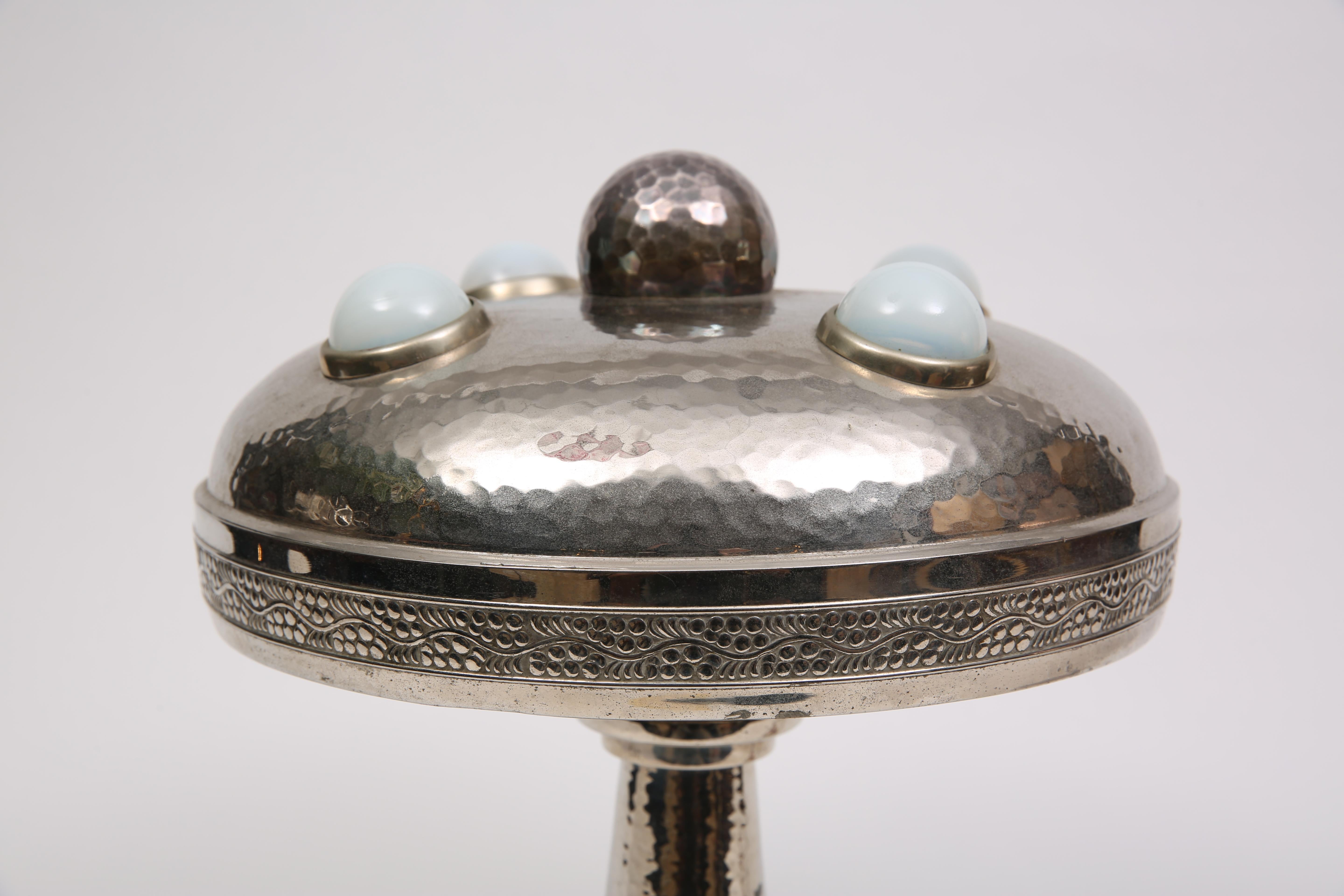 Art Nouveau Austrian bronze lamp For Sale