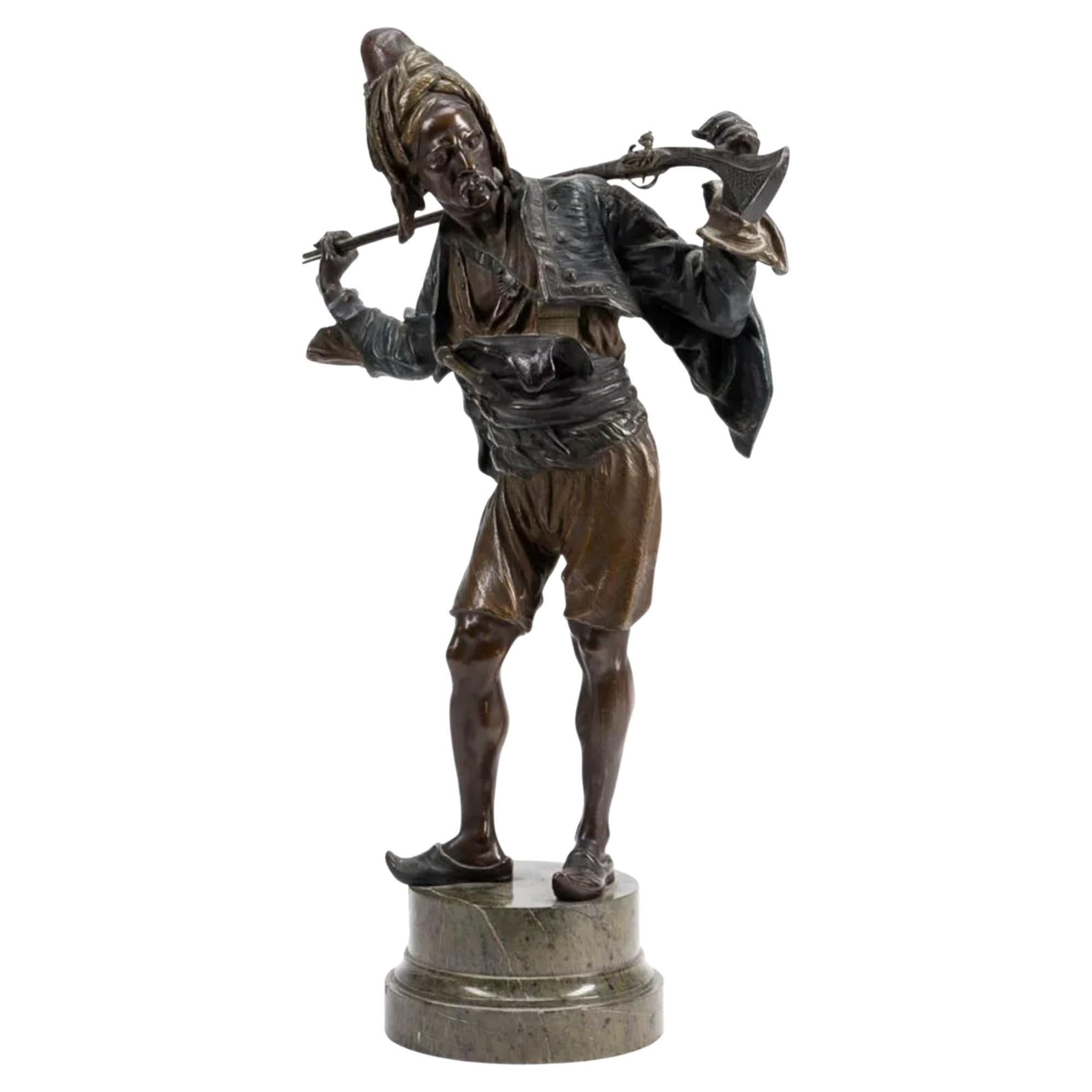 Austrian Bronze of Mameluk Warrior by Bergman For Sale