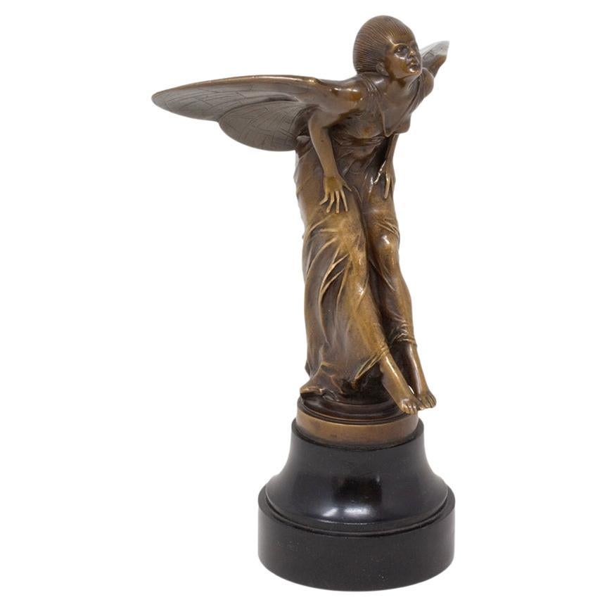 Sculpture autrichienne en bronze de Psyché "Femme papillon" par Franz Mazura en vente