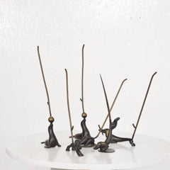 Austrian Bronze Seal Ring Holder Paperweight by Richard Rohac, 1940s