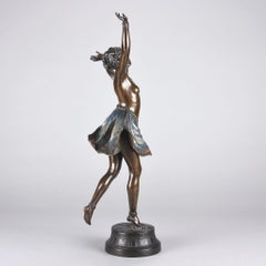 Estudio de bronce austriaco "Bailarina de mariposas" de Richard Thuss
