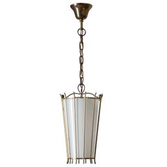 Austrian 
Cage
 Lantern, 1940s, Brass and Glass