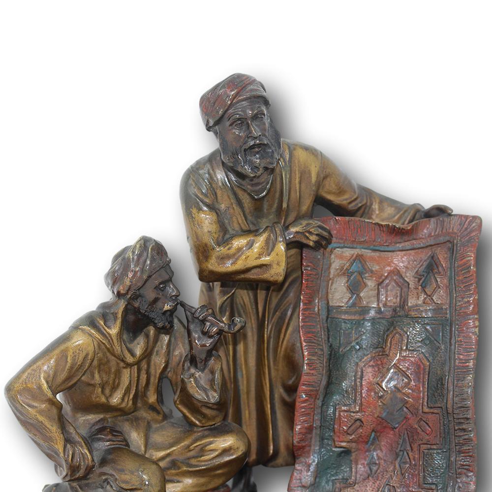 Austrian Carpet Sellers Bronze Attributed to Franz Bergman 2