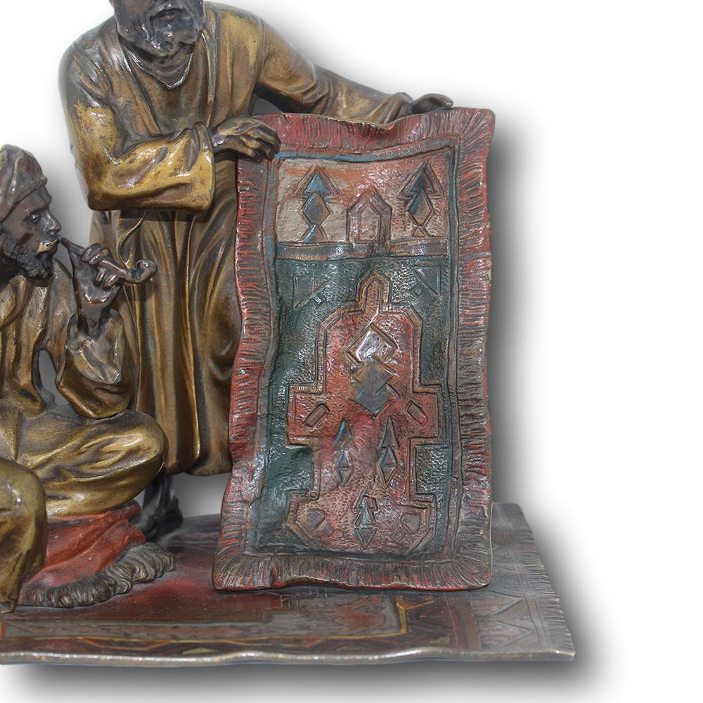 Austrian Carpet Sellers Bronze Attributed to Franz Bergman 3