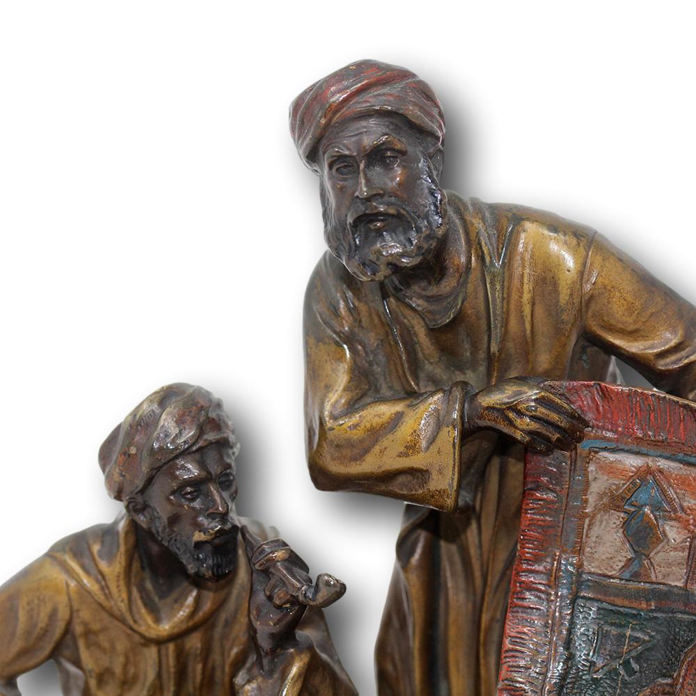 Austrian Carpet Sellers Bronze Attributed to Franz Bergman 4