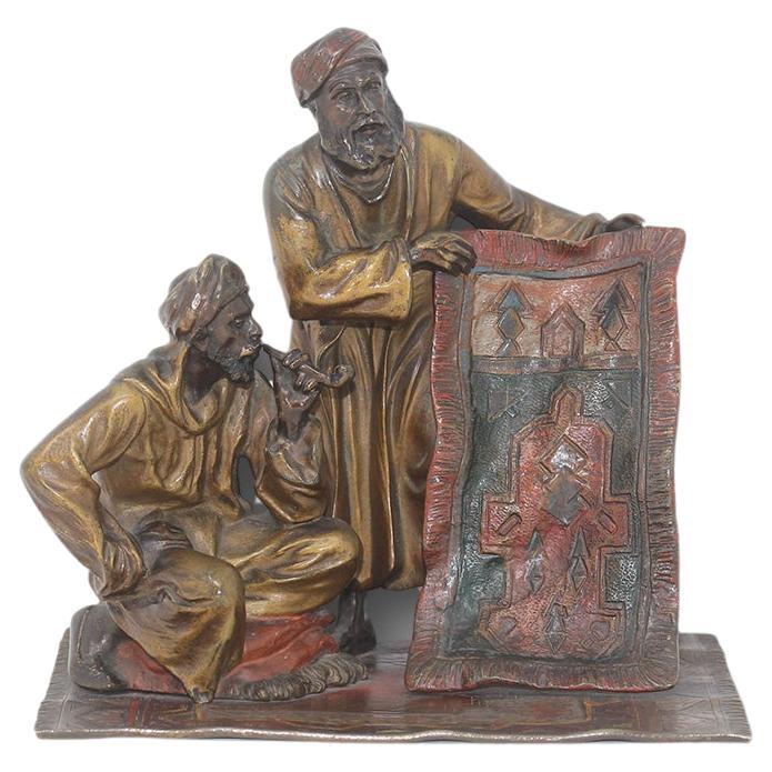 Austrian Carpet Sellers Bronze Attributed to Franz Bergman