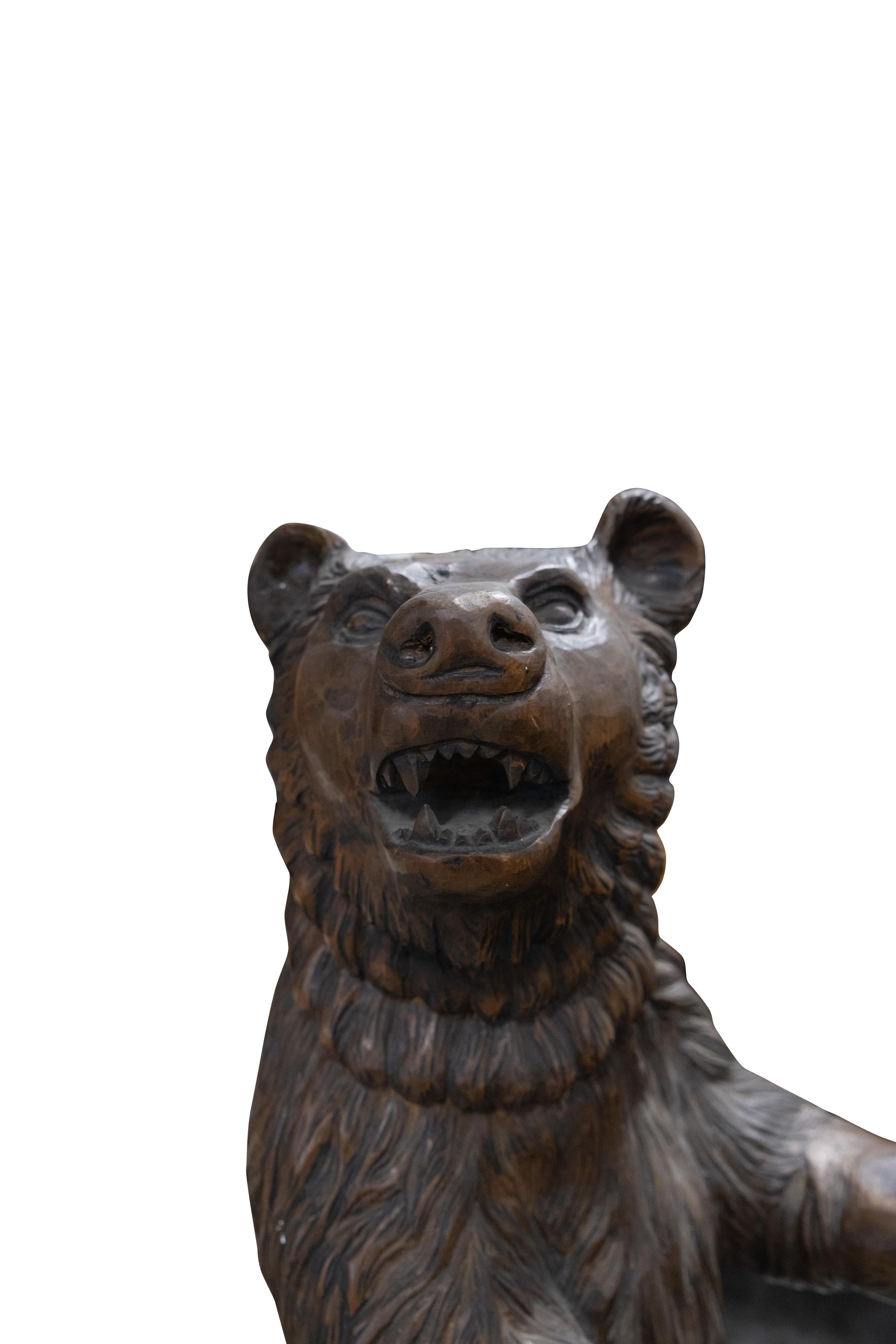 Austrian Carved Black Forest Bear For Sale 1