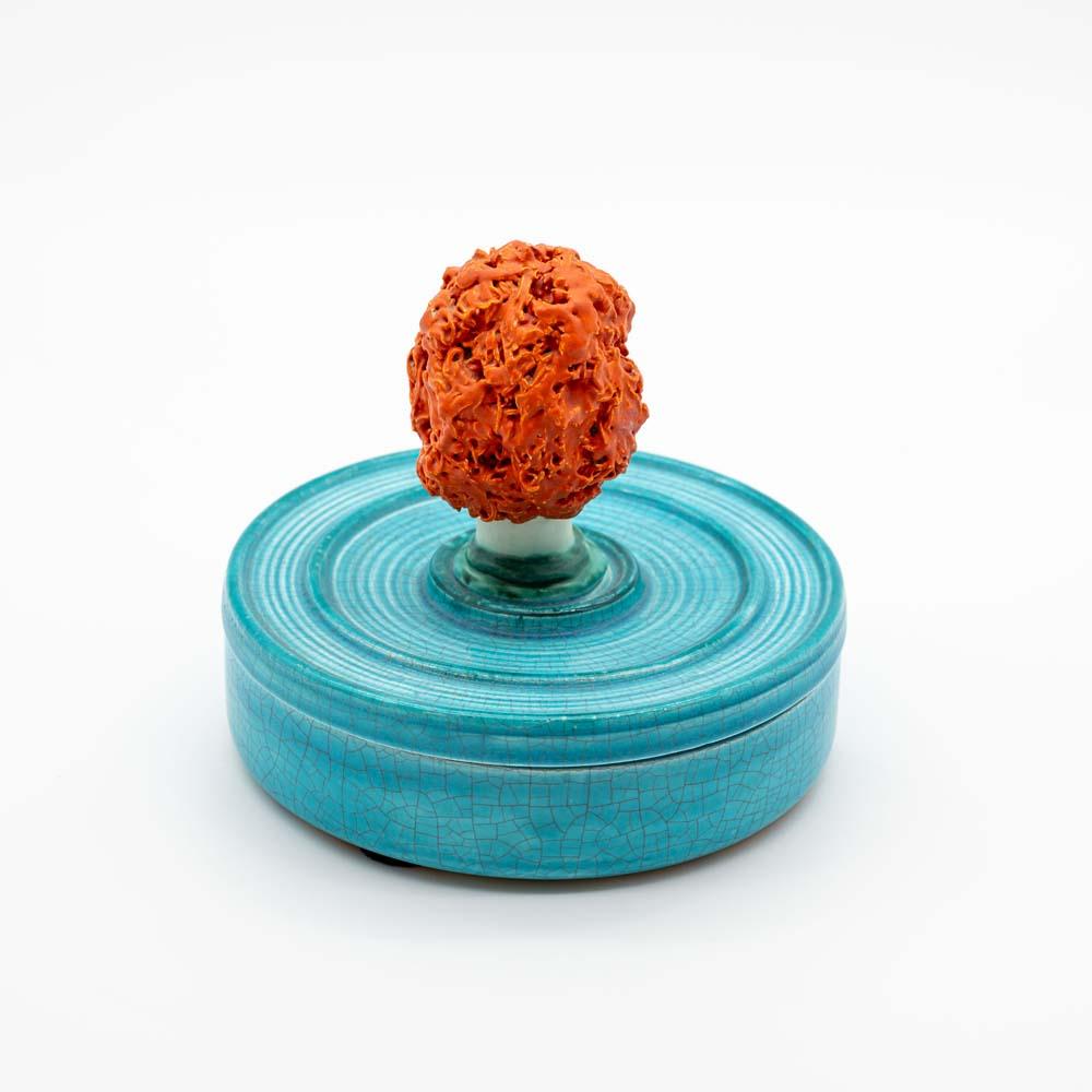 Bol autrichien en céramique avec couvercle de Goldscheider Wein Vienna en vente 3