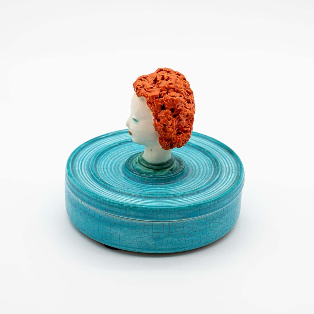 Bol autrichien en céramique avec couvercle de Goldscheider Wein Vienna en vente 4