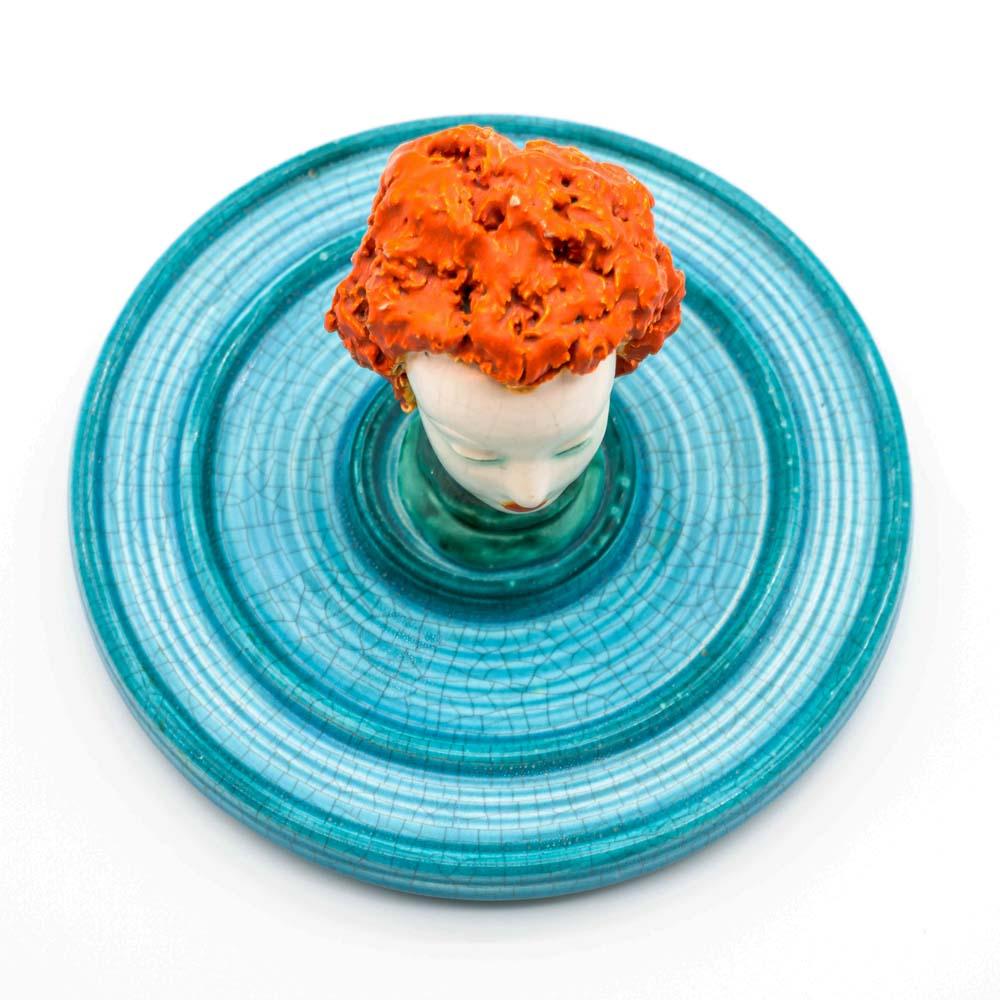 Autrichien Bol autrichien en céramique avec couvercle de Goldscheider Wein Vienna en vente