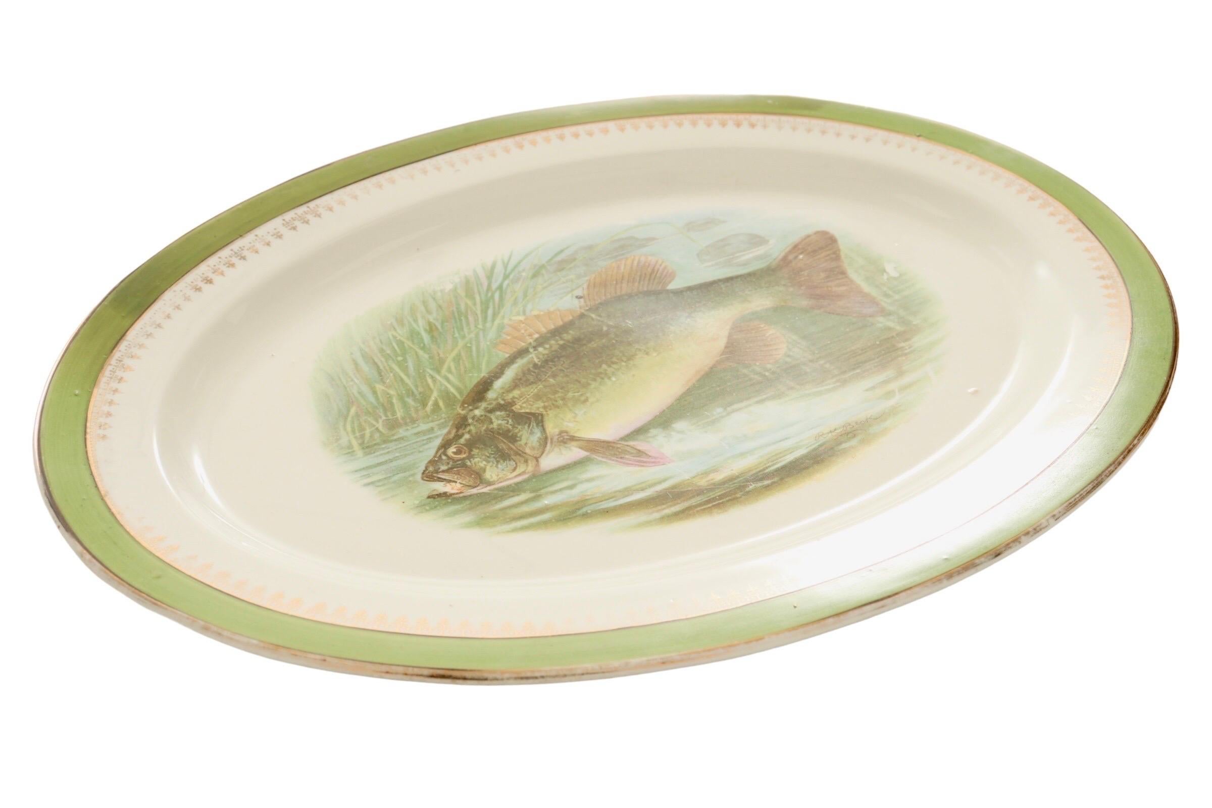 Austrian Ceramic Fish Serving Platter For Sale 2