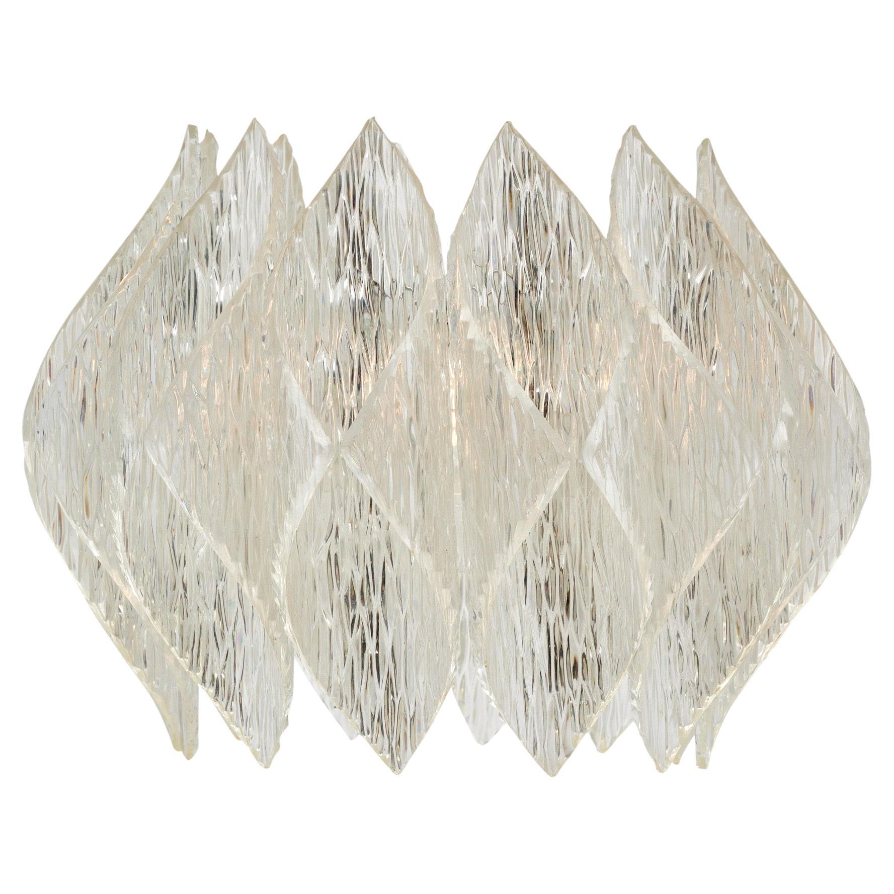 Austrian Chandelier by Kalmar Lighting, Plexiglass & Metal, 1960s For Sale