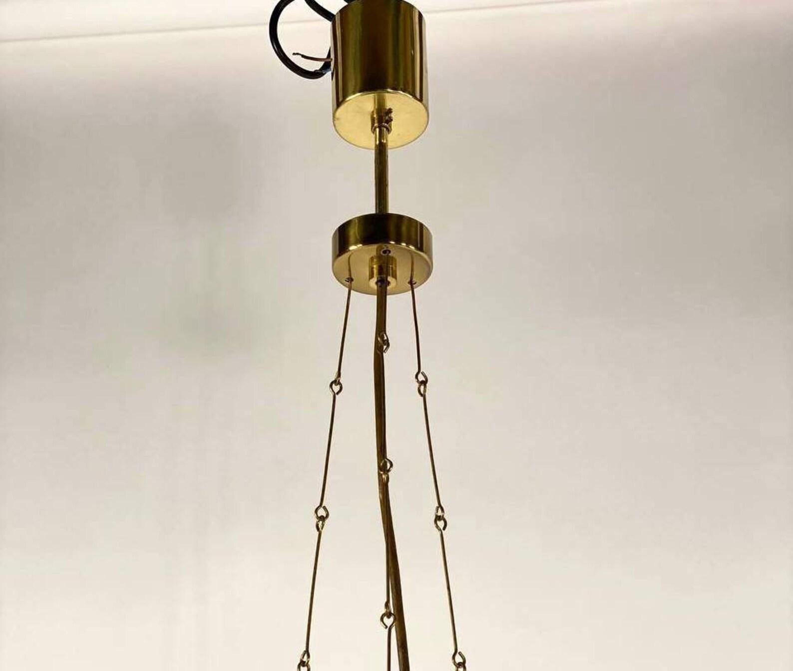 Austrian Chandelier in Glass from Kalmar Lighting, Vintage, 1970s In Excellent Condition For Sale In Bastogne, BE