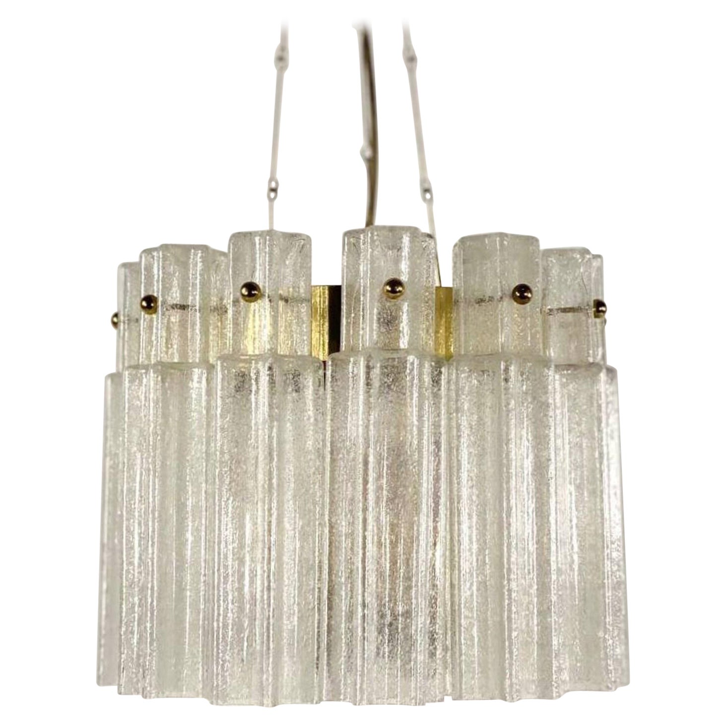 Austrian Chandelier in Glass from Kalmar Lighting, Vintage, 1970s