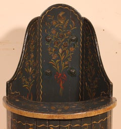 Austrian Children's Chair in Polychrome Wood, circa 1800