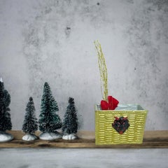 Austrian Christmas Krampus Halloween Devil Candy Container Catchall Box, Vintage