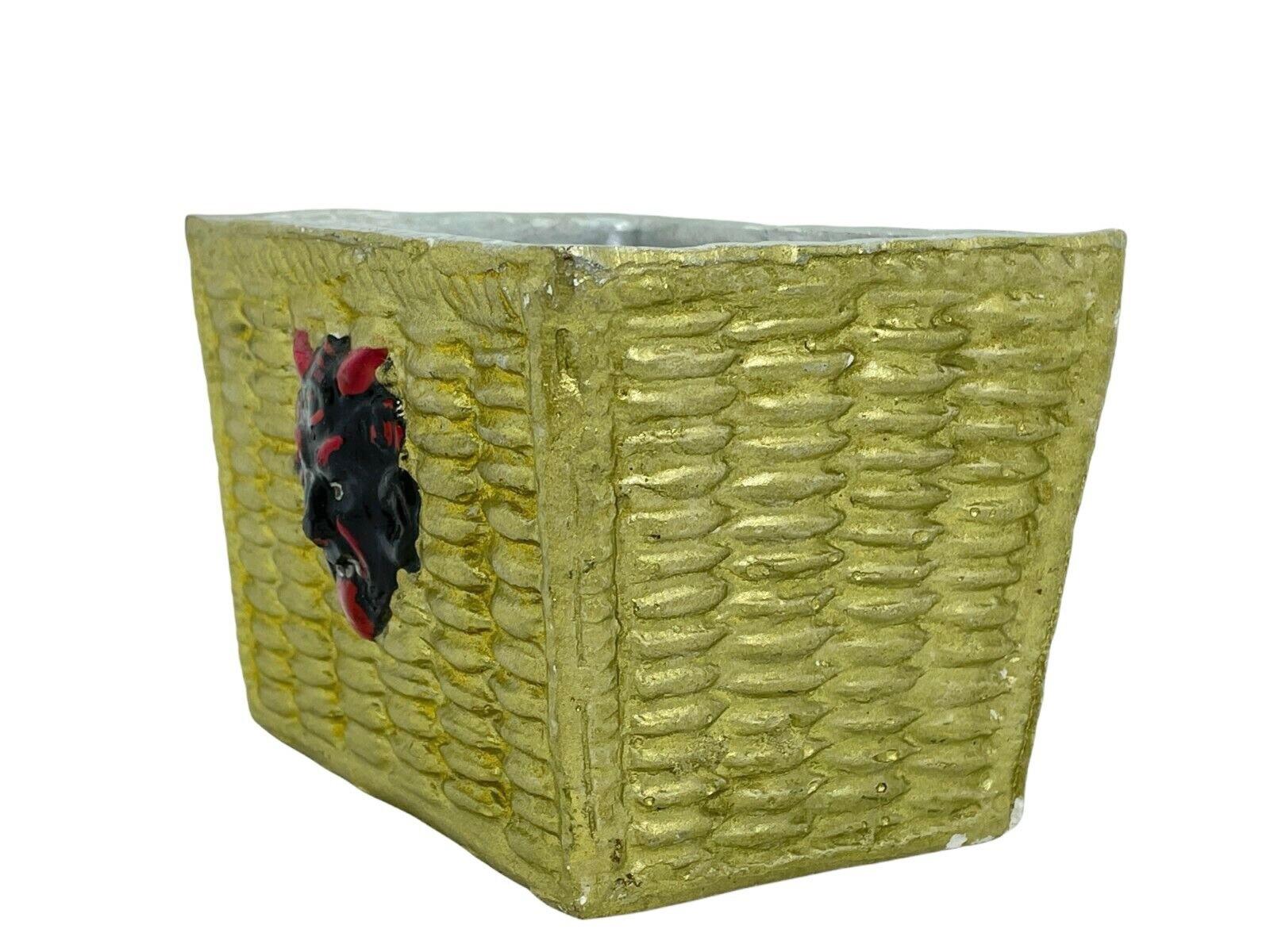 Hand-Crafted Austrian Christmas Krampus Halloween Devil Candy Container Catchall Box, Vintage For Sale