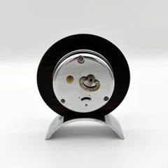 Austrian Chrome Art Deco Table Clock