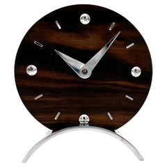 Austrian Chrome Art Deco Table Clock
