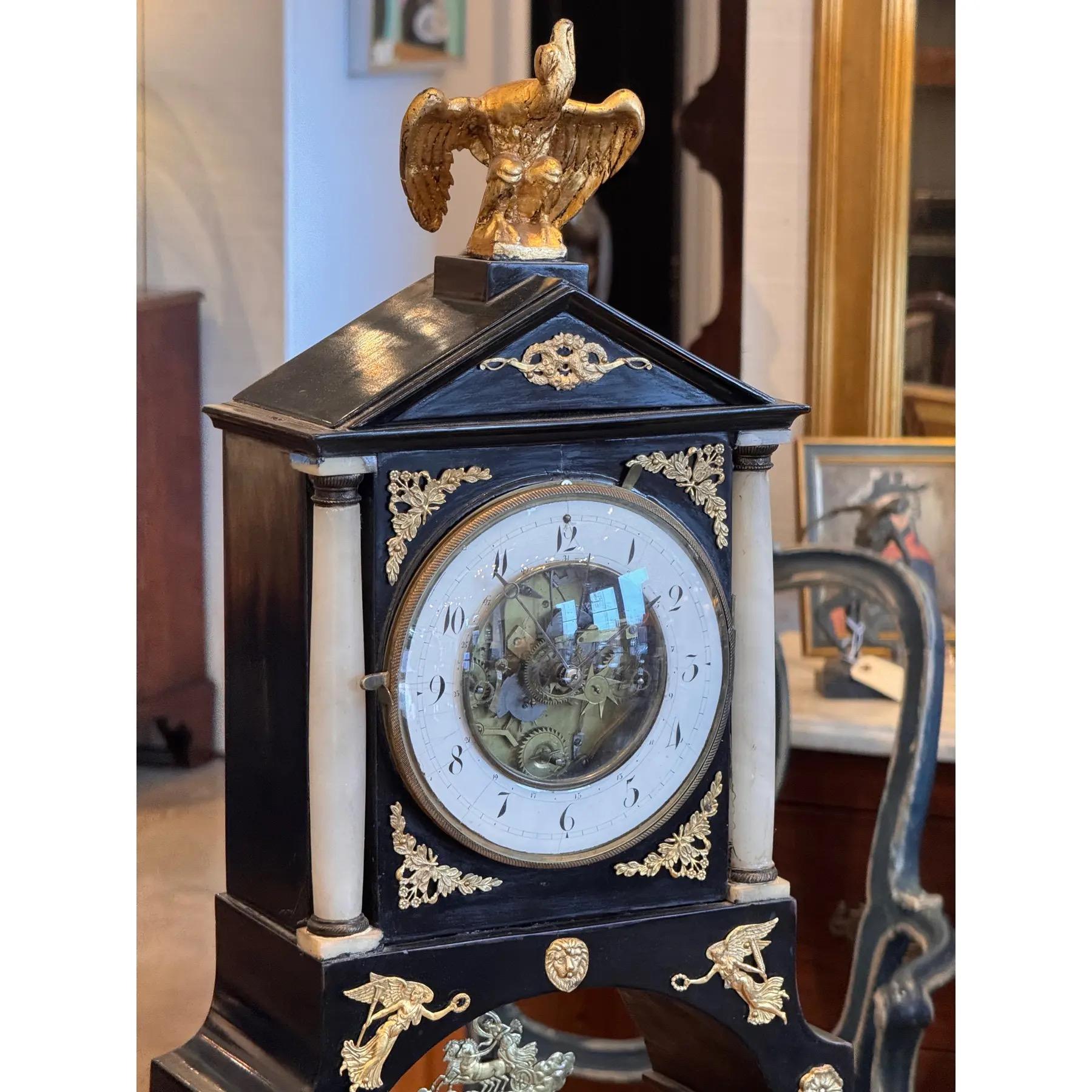 Austrian Clock Circa 1830 In Good Condition In Charlottesville, VA