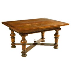 Antique Austrian Coffee Table in Ash and Walnut, circa 1840