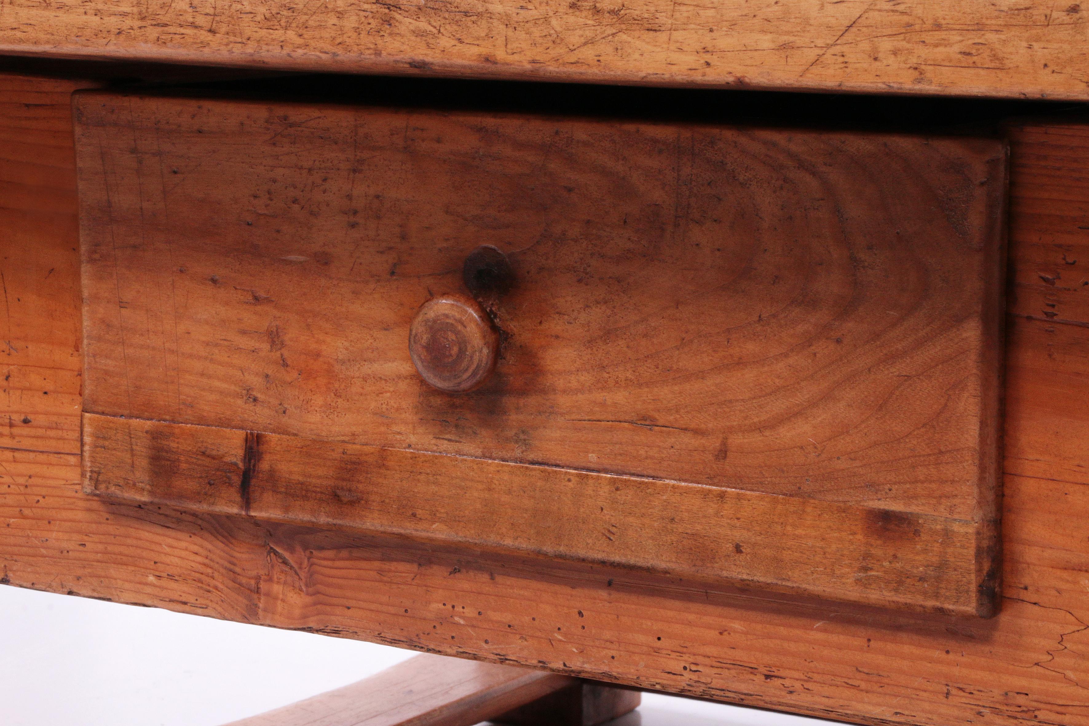 Austrian Coffee Table18- 19th Century Walnut Payment Table with Drawer, Austria 6