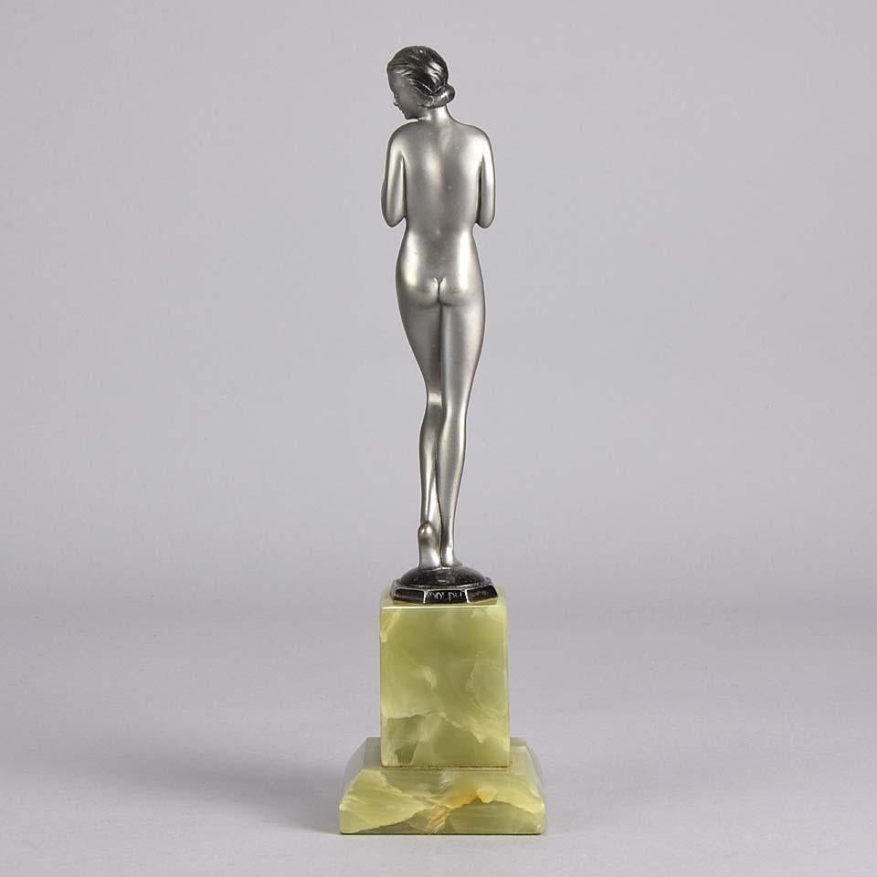 XIX secolo Bronzo Art Deco austriaco dipinto a freddo intitolato 