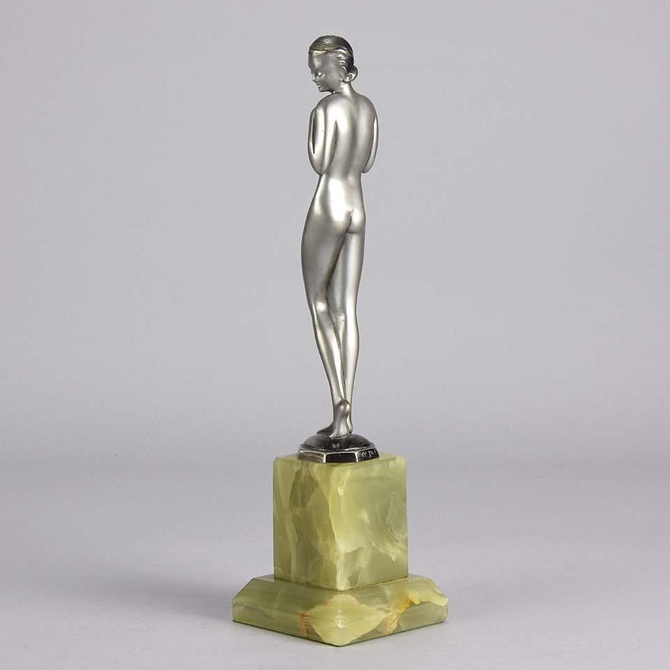 Bronzo Art Deco austriaco dipinto a freddo intitolato 