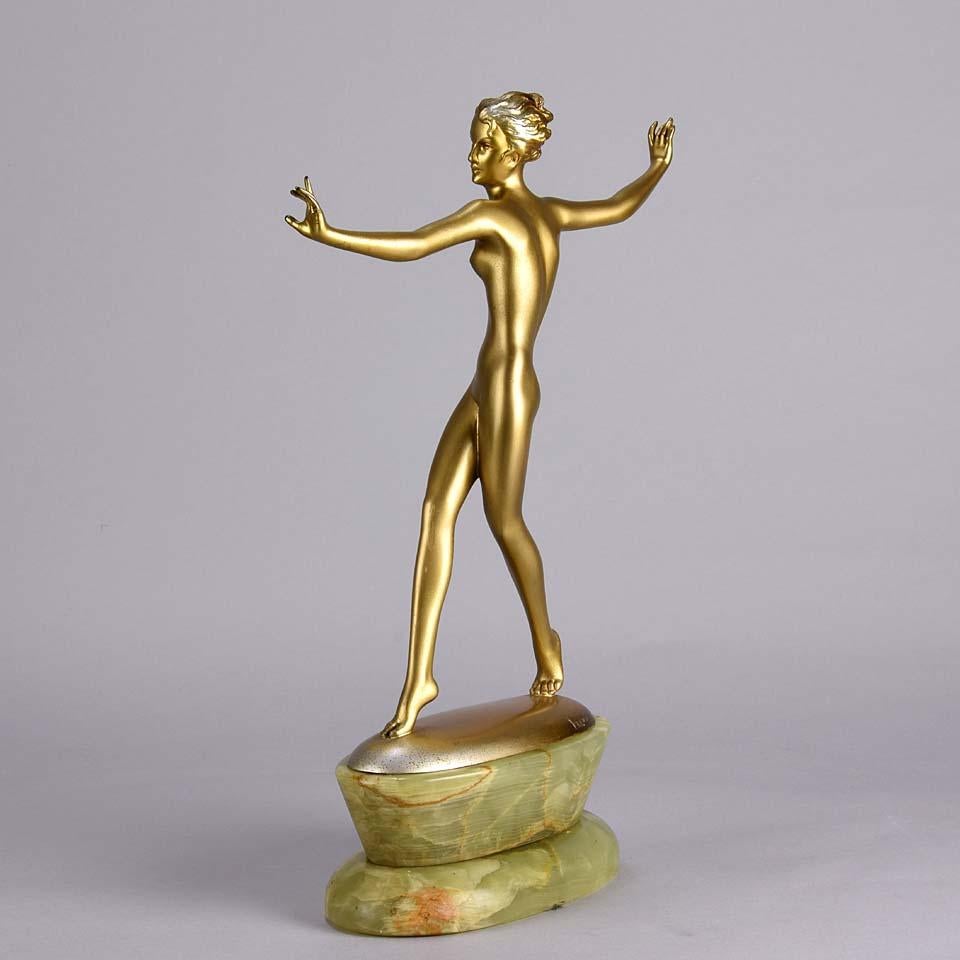 Austrian Cold Painted Art Deco Bronze Figure 