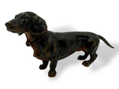 Vienna Bronze Dackelskulptur, Österreich, um 1900