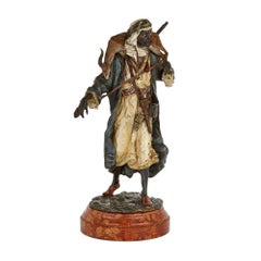 Austrian Cold-Painted Bronze Figure by Franz Xaver Bergman