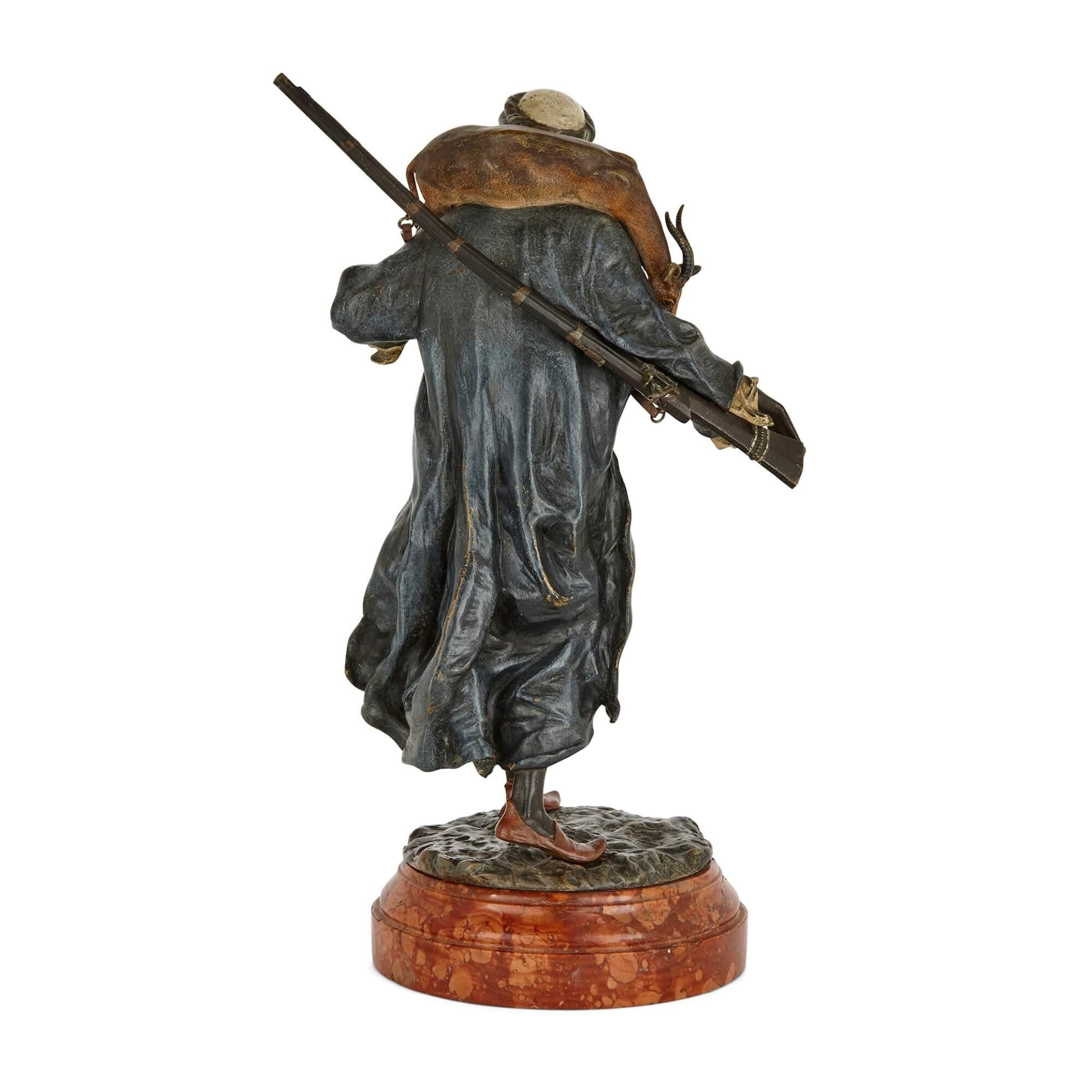 Österreichische Figur aus kalt bemalter Bronze von Franz Xaver Bergman (Sonstiges) im Angebot