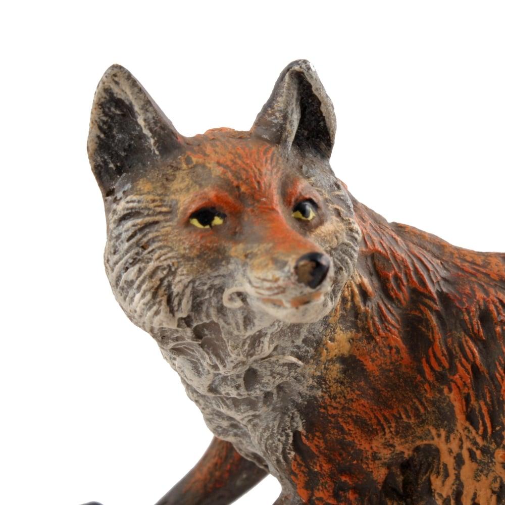 Austrian Cold Painted Bronze Fox, 20th Century In Good Condition For Sale In London, GB