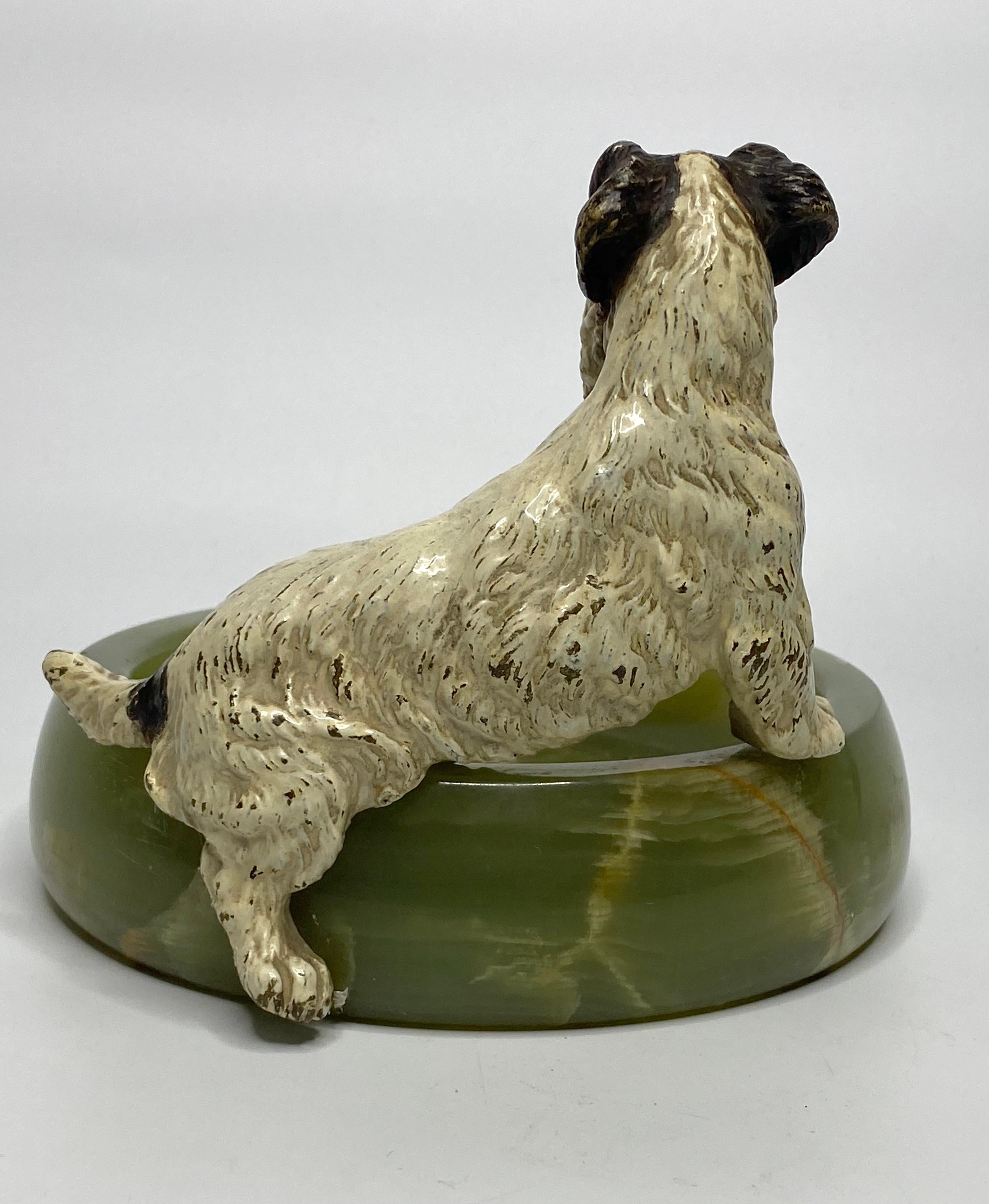 Victorian Austrian Cold Painted Bronze Fox Terrier, circa 1900 For Sale