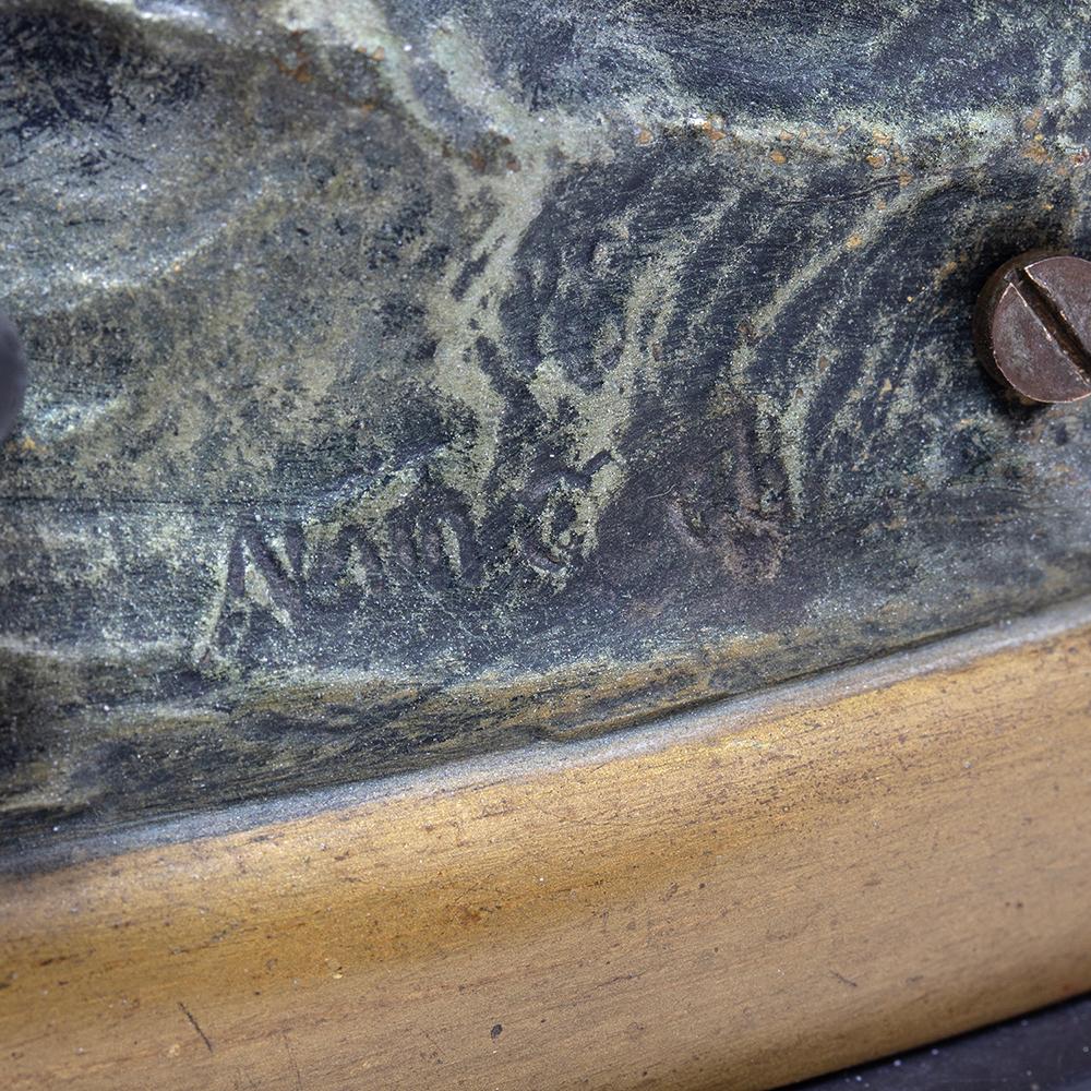 Sculpture autrichienne de Galleon en bronze peint à froid par Franz Xavier Bergman en vente 11