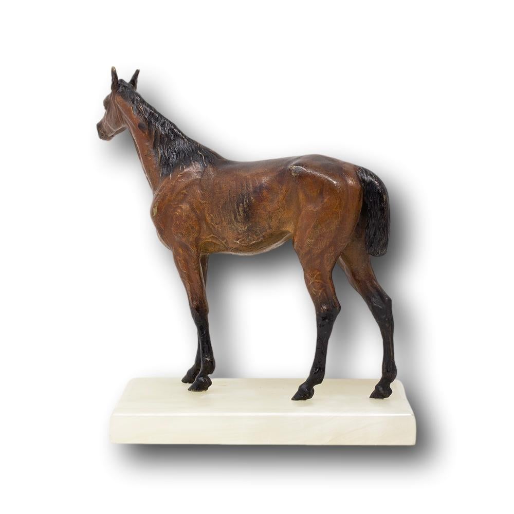 Austrian Cold Painted Bronze Horse Franz Bergman (Att.) In Good Condition For Sale In Newark, England
