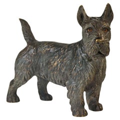 Antique Austrian cold painted bronze of a Scottish Terrier, or 'Scottie Dog'