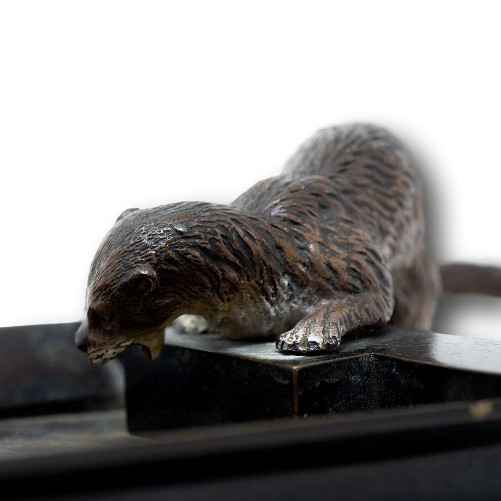 Austrian Cold Painted Bronze Otter Tray 4