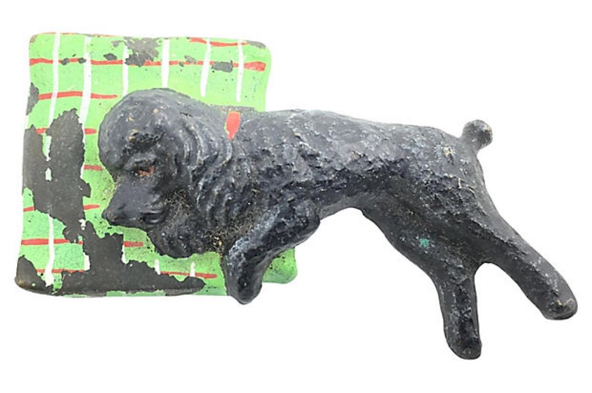 Austrian Cold-Painted Bronze Poodle Dog Sculpture In Fair Condition In Miami Beach, FL