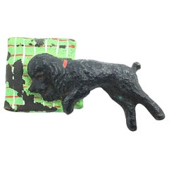 Antique Austrian Cold-Painted Bronze Poodle Dog Sculpture