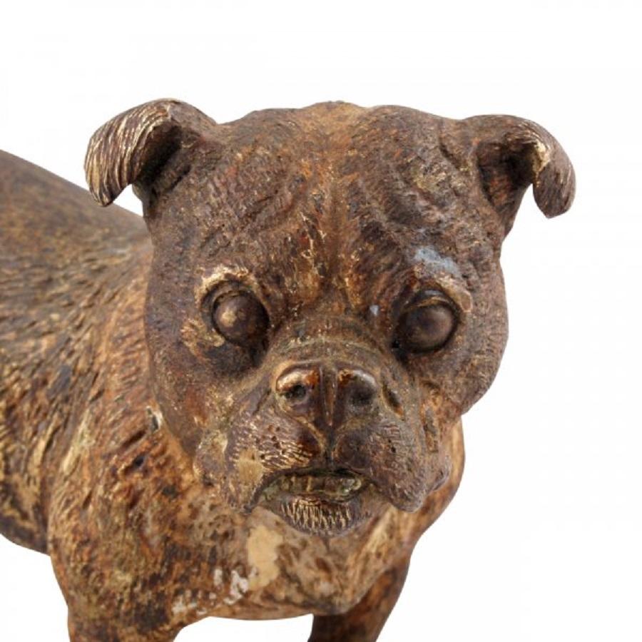 Austrian Cold Painted Bronze Terrier, 19th Century In Good Condition For Sale In London, GB