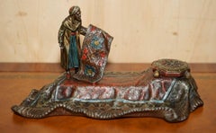 AUSTRIAN COLD PAINTED BRONZED CARPET SELLER INK STAND AFTER FRANZ BERGMAn