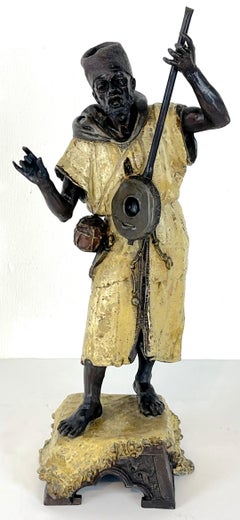 Figura austriaca de músico pintada al frío, según Franz Bergmann