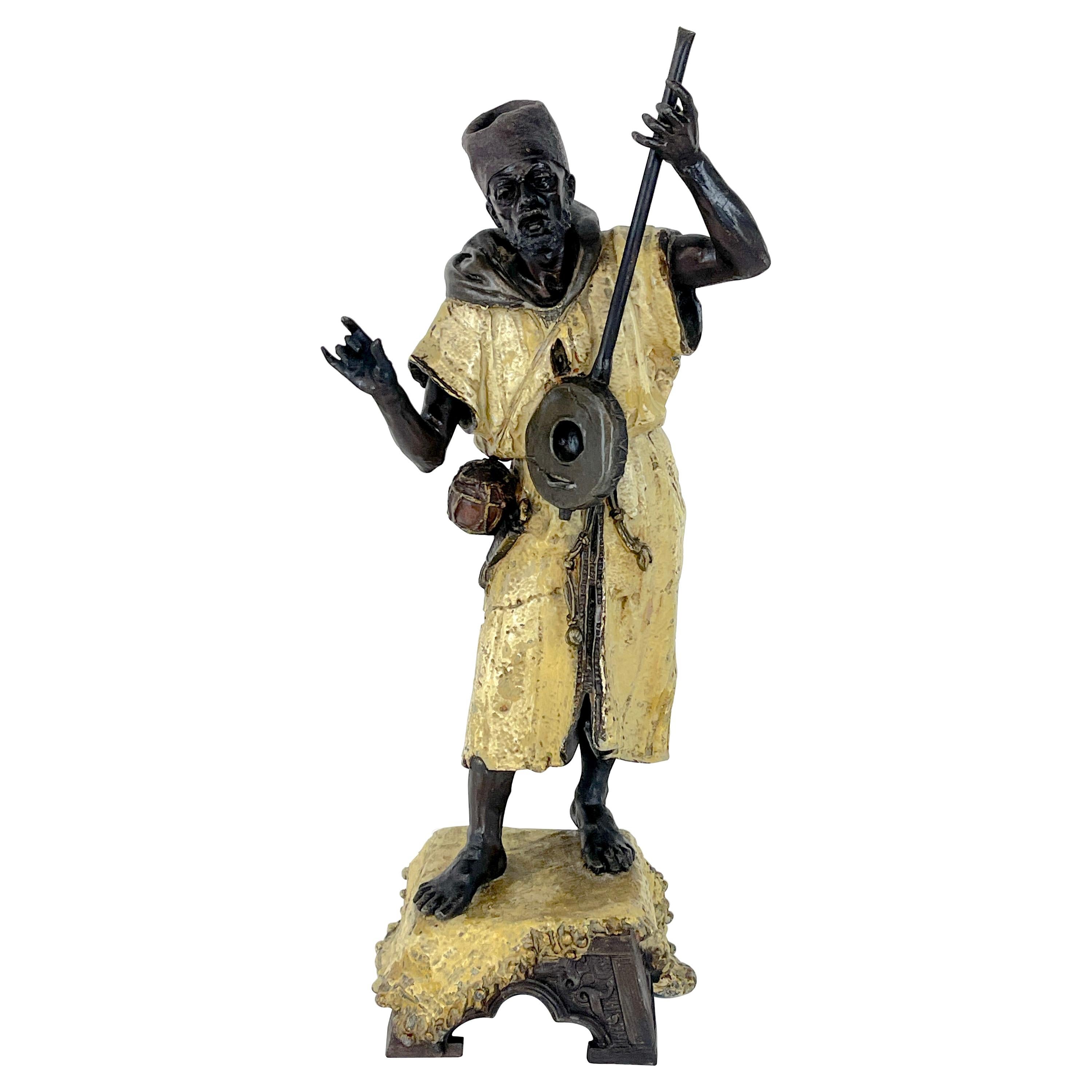 Figura austriaca de músico pintada al frío, según Franz Bergmann